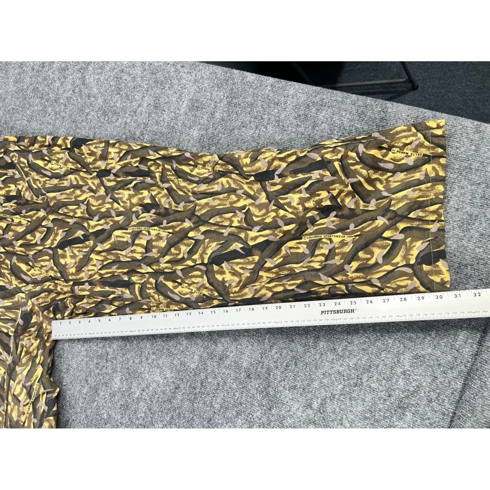 Columbia Delta Marsh Camo Hunting Pants 3XL Yellow Brown Vintage 1995 HS8280